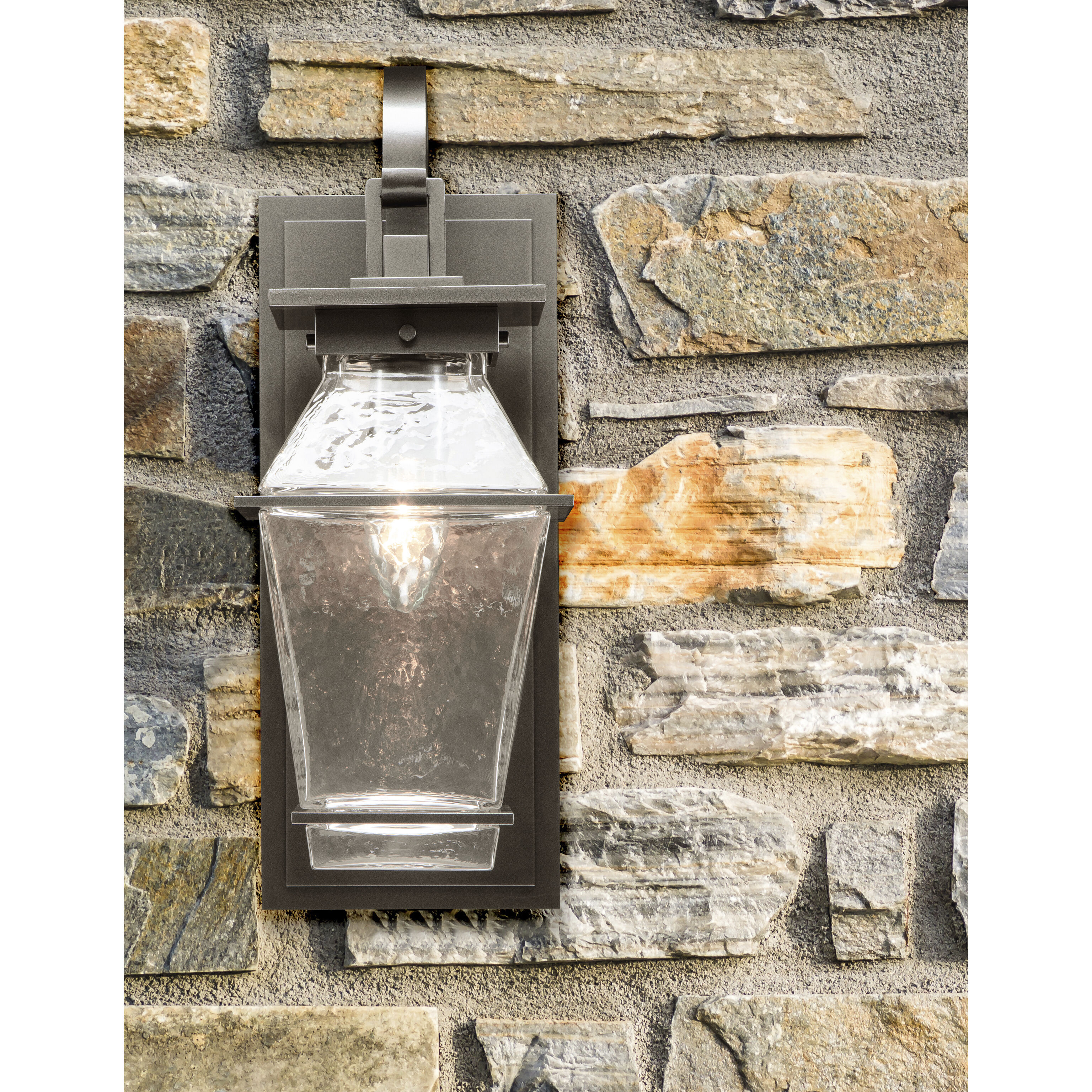 Landmark LED 19.4 inch Argento Grey Outdoor Sconce in 3000K LED, Shepherds Hook